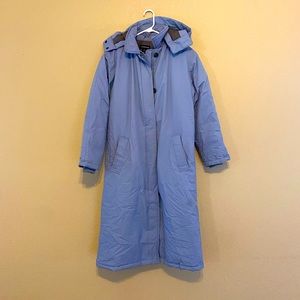 Lands End Fully Insulated Down Long Winter Coat w/ detachable hood